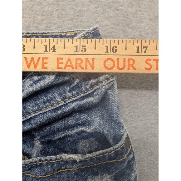 BKE Culture Jeans Womens 30x33.5 Distressed Bootcut Contrast Stitching Pockets - Picture 7 of 16